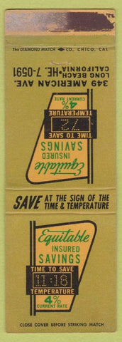 Matchbook Cover - Equitable Savings Long Beach CA WEAR