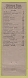 Matchbook Cover - Lyman's Cafe Sacramento CA