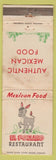 Matchbook Cover - El Pollino Mexican Restaurant WORN