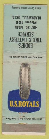Matchbook Cover - US Royal Tires Eddie's Blackwell OK WEAR
