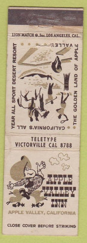 Matchbook Cover - Apple Valley Inn CA POOR