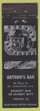 Matchbook Cover - Arthur's Bar ST Augustine FL low phone #