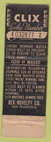 Matchbook Cover - Cleaners Associated Oakland CA CLIX WEAR