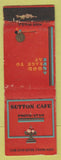 Matchbook Cover - Sutton Cafe Provo UT
