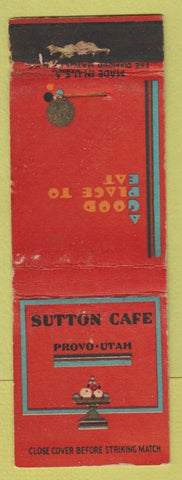 Matchbook Cover - Sutton Cafe Provo UT
