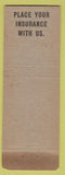Matchbook Cover - Keough Pratt Real Estate Insurance Woonsocket RI