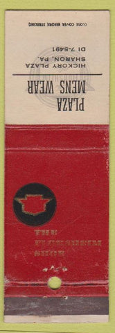 Matchbook Cover - Florsheim Shoes Plaza Mens Clothes Sharon PA