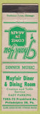Matchbook Cover - Mayfair Diner Philadelphia PA WEAR