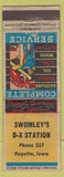 Matchbook Cover - Swomley's DX oil gas Fayette IA low phone WEAR