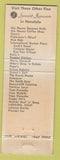 Matchbook Cover - Tops Coffee Shop Waikiki Hawaii HI WEAr