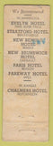 Matchbook Cover - St James Hotel Ironwood MI WORN