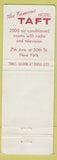 Matchbook Cover - Hotel Taft New York City