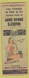 Matchbook Cover - Magee's Snack Shop Hilllsboro OH pinup POOR