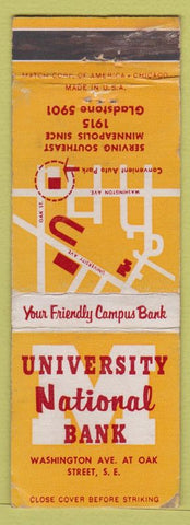 Matchbook Cover - University National Bank Minneapolis MN