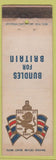 Matchbook Cover - Bundles for Britain WWII War Relief NYC