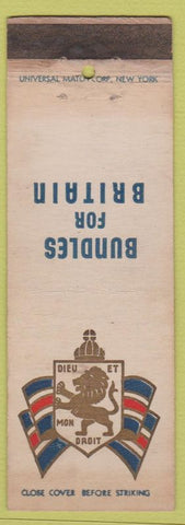 Matchbook Cover - Bundles for Britain WWII War Relief NYC