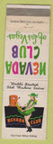 Matchbook Cover - Nevada Club Las Vegas NV casino girlie WORN TAPED