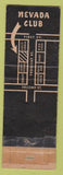 Matchbook Cover - Nevada Club Las Vegas NV casino girlie WORN TAPED
