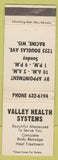 Matchbook Cover - Valley Health System Racine WI