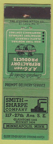 Matchbook Cover - Smith Sharpe Co Minneapolis MN Refractory
