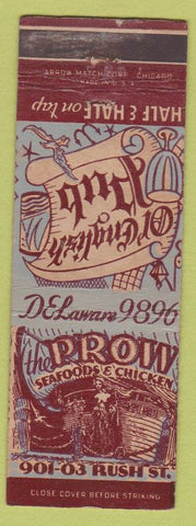 Matchbook Cover - The Prow Restaurant Chicago IL Arrow WEAR