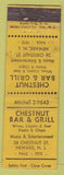 Matchbook Cover - Chestnut Bar Grill Newark NJ Safety First Jersey Match WEAR