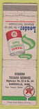 Matchbook Cover - Texaco oil gas Transmission Fluid Barnsville MN WORN