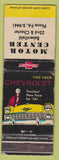 Matchbook Cover - 1956 Chevrolet Motor Center Bakersfield CA WEAR
