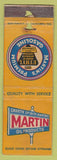 Matchbook Cover - Martin Oil gas IL CO IN IA WORN