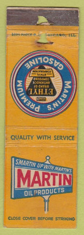 Matchbook Cover - Martin Oil gas IL CO IN IA WORN
