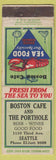 Matchbook Cover - Boston Cafe Seattle WA WEAR
