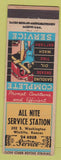 Matchbook Cover - All Nite Service oil gas Wichita KS