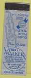 Matchbook Cover - Max I Walker Cleaners Omaha NE
