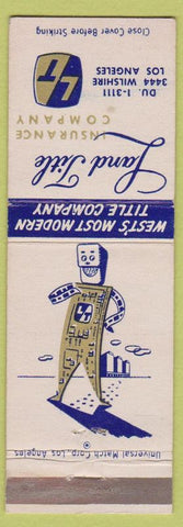 Matchbook Cover - Land Title Insurance Los Angeles CA