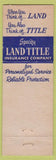 Matchbook Cover - Land Title Insurance Los Angeles CA