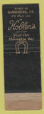 Matchbook Cover - Johnny Kobler's Harrisburg PA