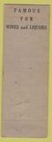 Matchbook Cover - Smally's Wine House Milwaukee WI