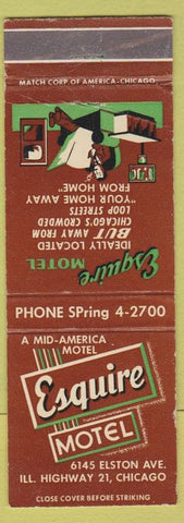 Matchbook Cover - Esquire Motel Chicago IL