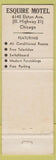 Matchbook Cover - Esquire Motel Chicago IL