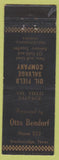Matchbook Cover - Oil Field Salvage Breckendridge TX low phone Otto Bendorf WORN