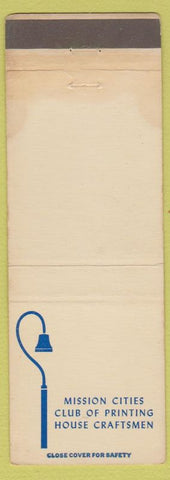 Matchbook Cover - Mission Cities Club of Printing House Craftsmen