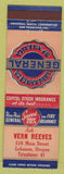 Matchbook Cover - General Insurance of American Vern Reeves Lebanon OR low phone