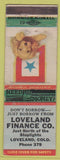 Matchbook Cover - Loveland Finance Co Colorado low phone #