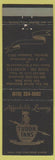 Matchbook Cover - Tudor Inns Nashville TN Murfreesboro