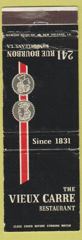 Matchbook Cover - Vieux Carre Restaurant New Orleans LA WORN