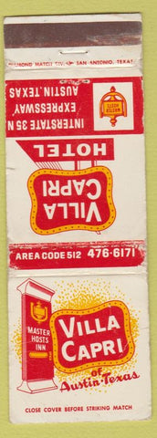 Matchbook Cover - Villa Capri Austin TX WORN