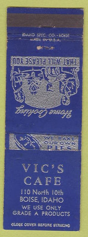 Matchbook Cover - Vic's Cafe Boise ID
