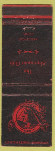 Matchbook Cover - Algonquin Club Bridgeport CT WORN
