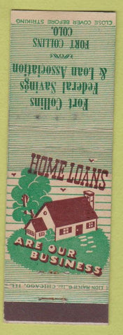 Matchbook Cover - Fort Collins Federal Savings Loan Colorado