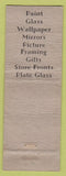 Matchbook Cover - Standard Glass Paint Des Moines Waterloo Cedar Rapids IA WORN